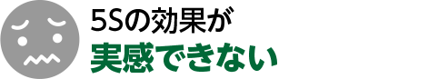 5Sの効果が

実感できない