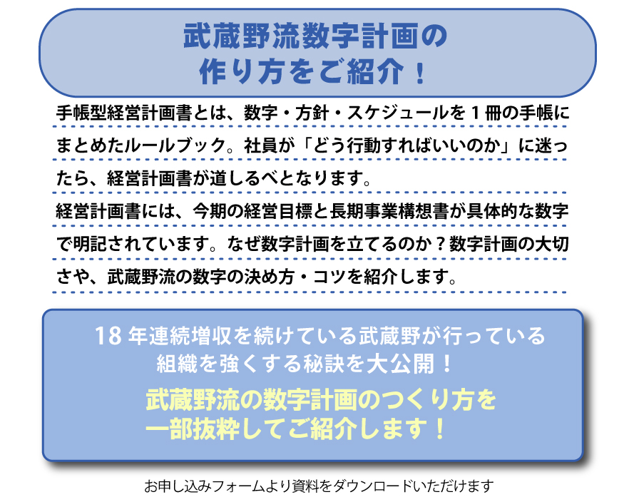 武蔵野流数字計画のつくり方をご紹介！